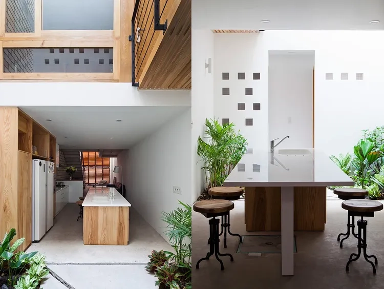 Bếp nhà ống nhỏ hẹp vẫn đẹp nhờ bố trí thông minh