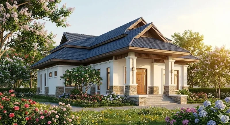 Nội thất sang trọng với nội thất biệt thự 1 tầng hiện đại