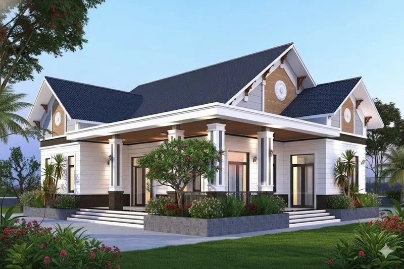 Nhỏ gọn và tiện lợi biệt thự 1 tầng mini đáng tham khảo