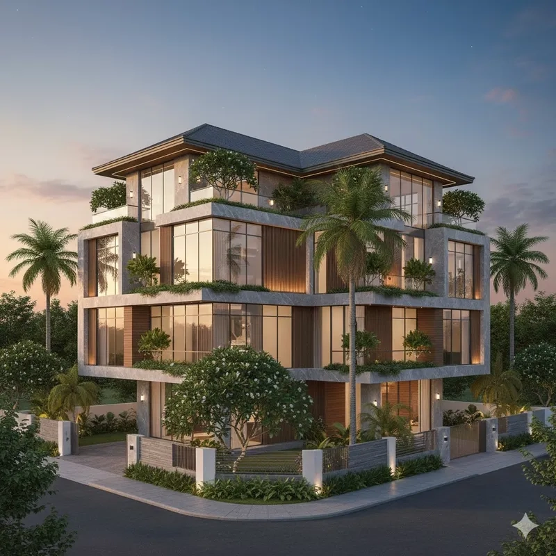 Khám phá biệt thự 2 mặt tiền gần Hà Nội thuận tiện