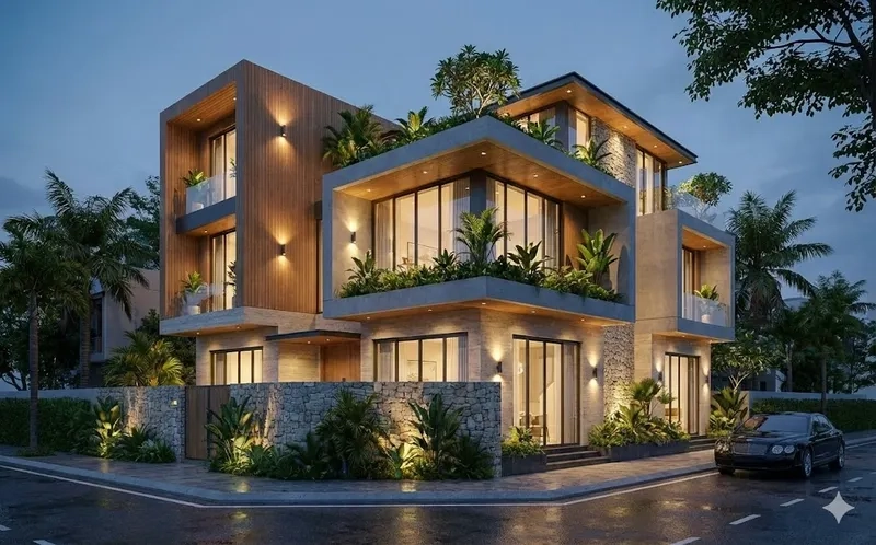 Xem ngay ảnh Biệt thự 2 mặt tiền ấn tượng và đẹp