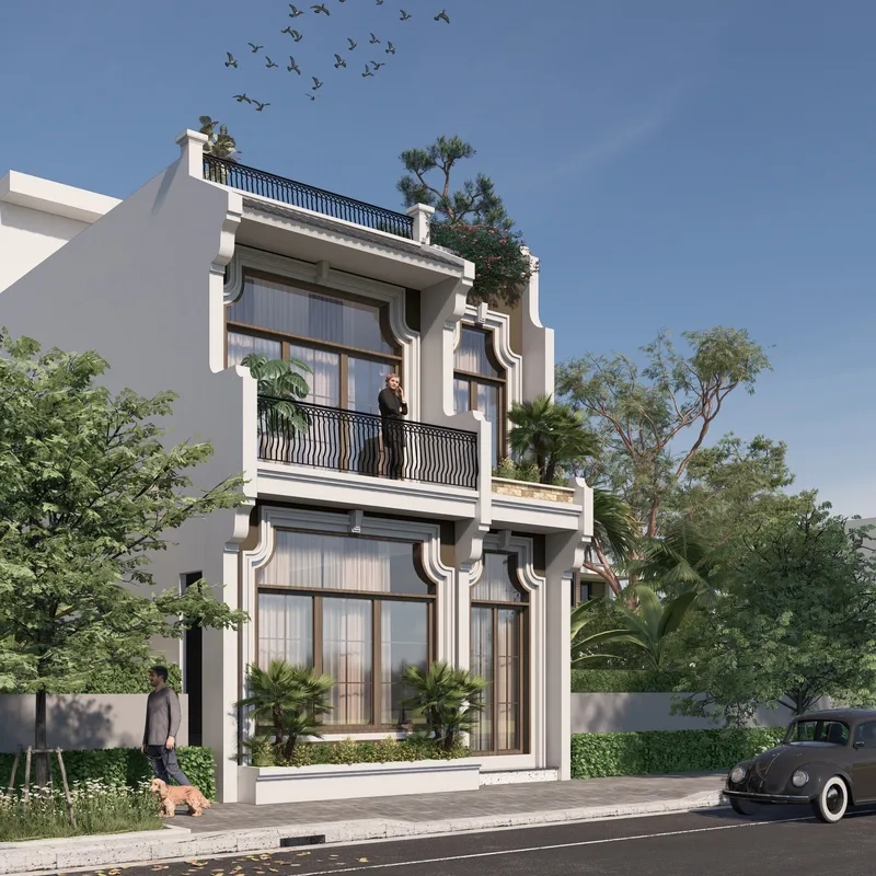 Chiêm ngưỡng biệt thự 2 tầng tân cổ điển sang trọng