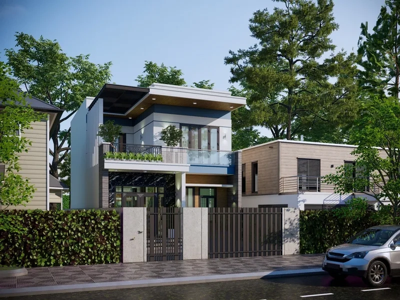 Trải nghiệm phối cảnh biệt thự 2 tầng tinh tế nhất