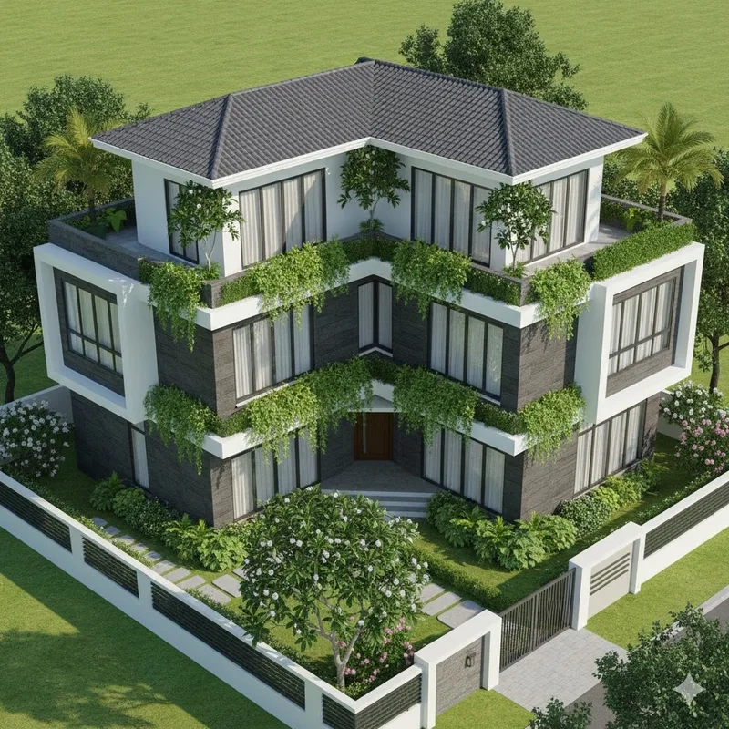 Chiêm ngưỡng tuyệt tác mẫu biệt thự chữ L đẹp sang trọng