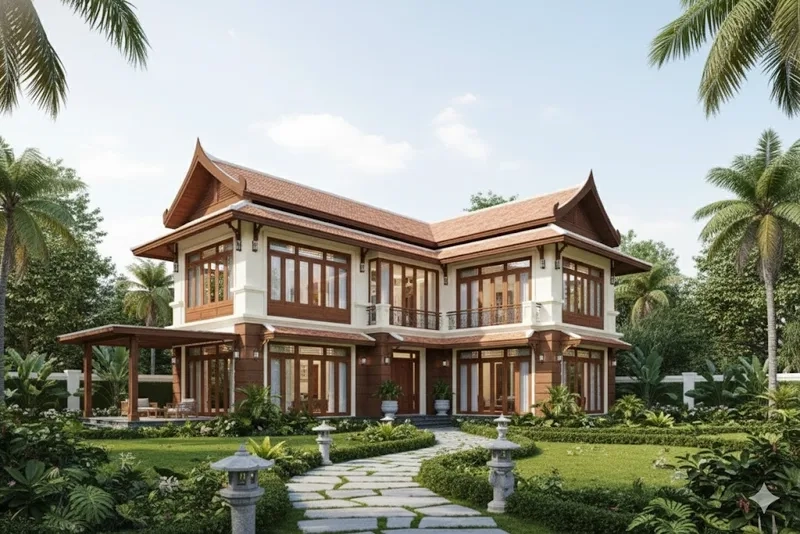 Chiêm ngưỡng phối cảnh ấn tượng phối cảnh biệt thự chữ L