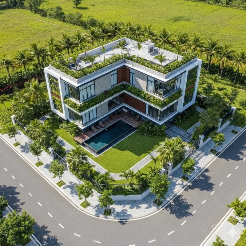 Sống gần thủ đô với biệt thự chữ L gần Hà Nội tiện nghi