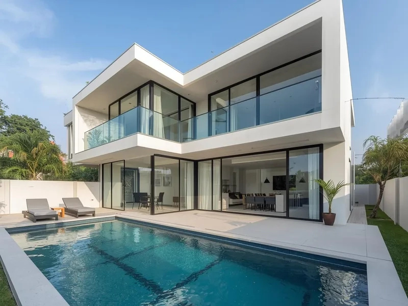 Khám phá phối cảnh biệt thự có hồ bơi hiện đại