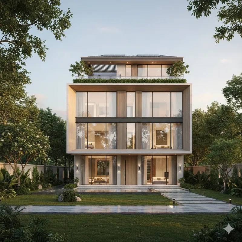 Sống đơn giản nhưng tinh tế biệt thự đơn lập đơn giản hiện đại