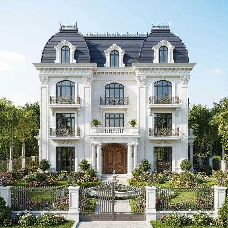 Trải nghiệm thiết kế biệt thự kiểu pháp tinh tế và hiện đại