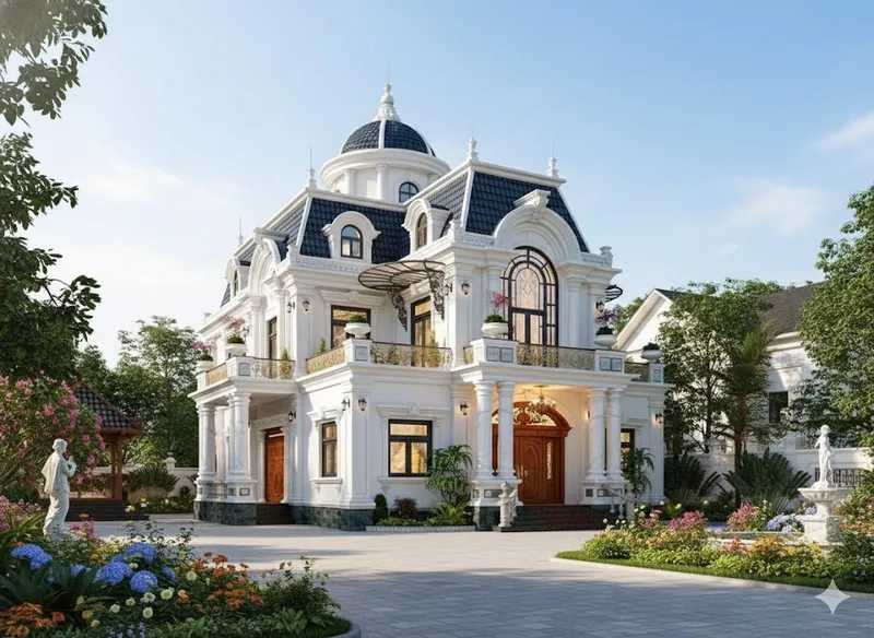 Khám phá mẫu biệt thự kiểu Pháp đẹp nổi bật nhất