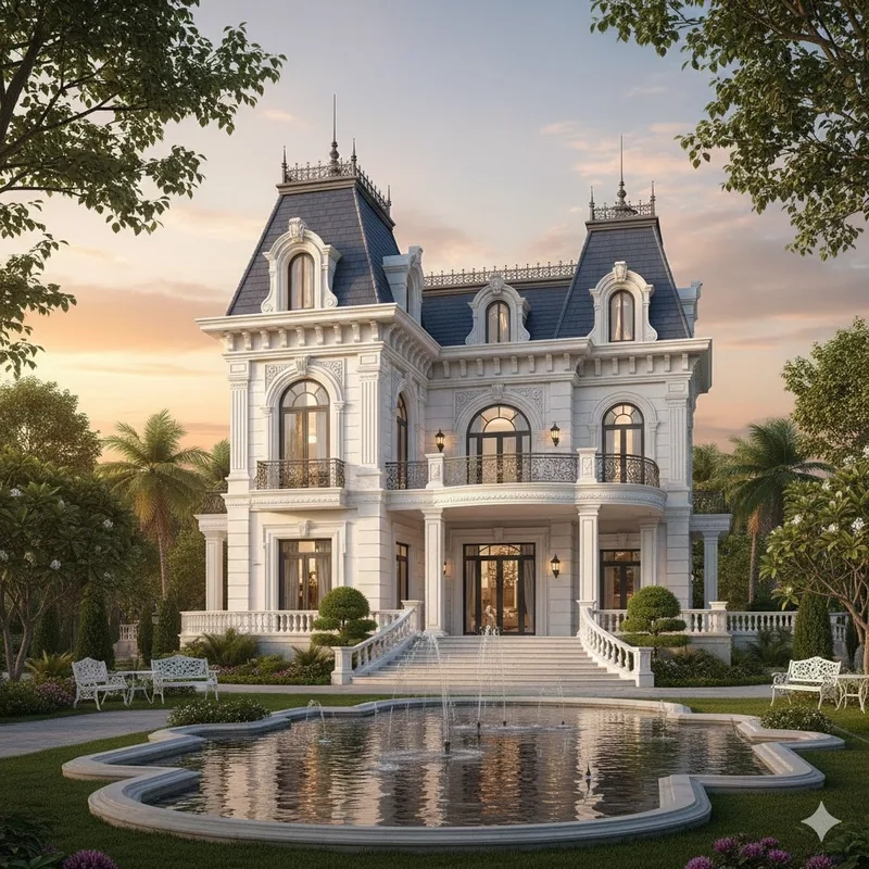 Chiêm ngưỡng biệt thự kiểu Pháp đẹp 2026 ấn tượng
