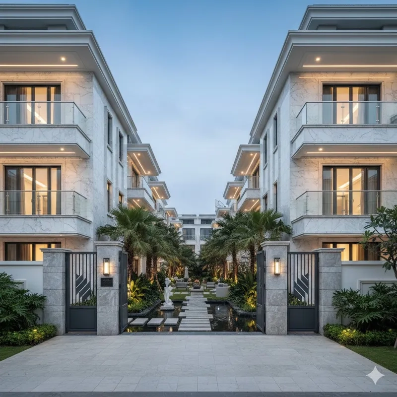 Bài trí nội thất biệt thự liền kề tinh tế và sang trọng