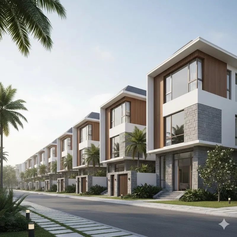 Khám phá phối cảnh biệt thự liền kề hiện đại