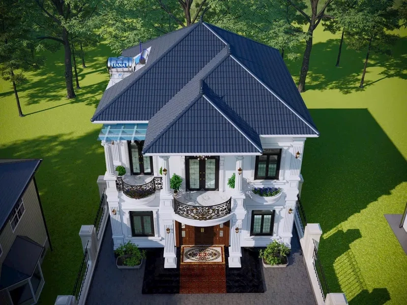 Thiết kế tinh tế thiết kế biệt thự mái nhật đầy ấn tượng