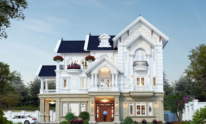 Khám phá phối cảnh biệt thự mái thái ấn tượng