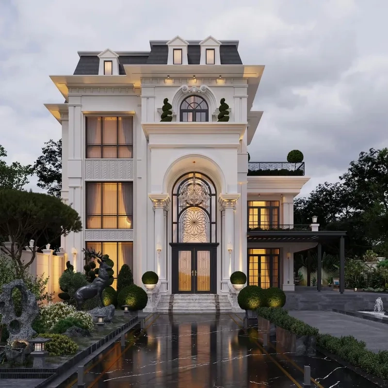 Tính toán chi phí biệt thự tân cổ điển chính xác