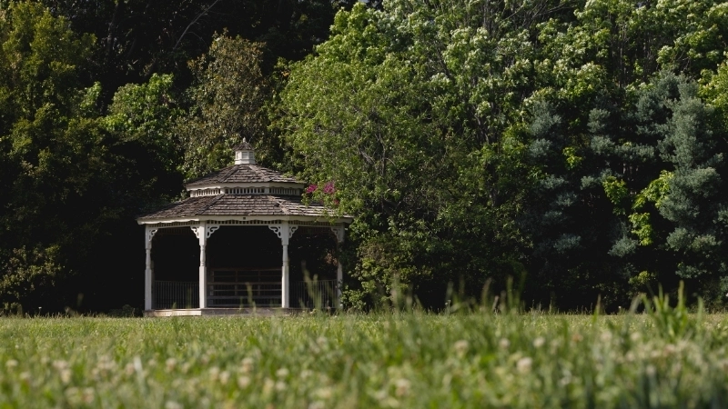 Bộ bàn ghế chòi nghỉ bằng mây tre đan tự nhiên