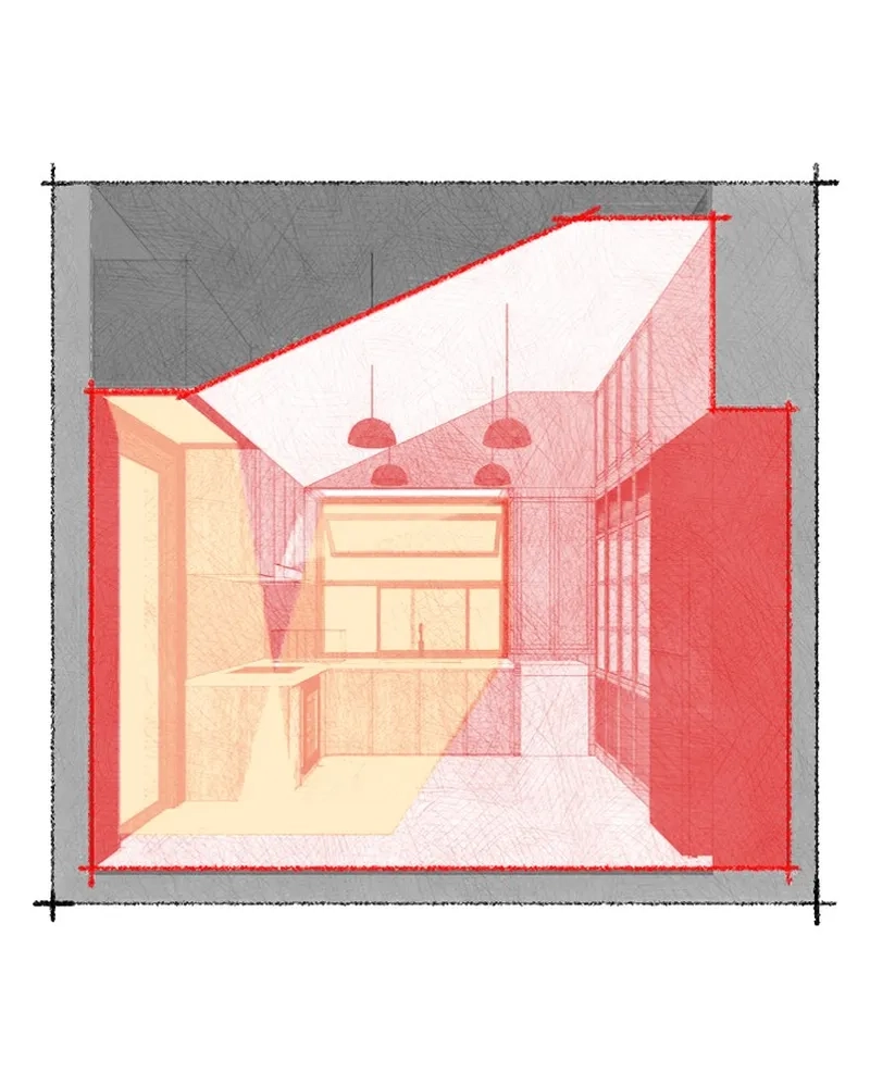 Giếng trời cuối nhà thông thoáng