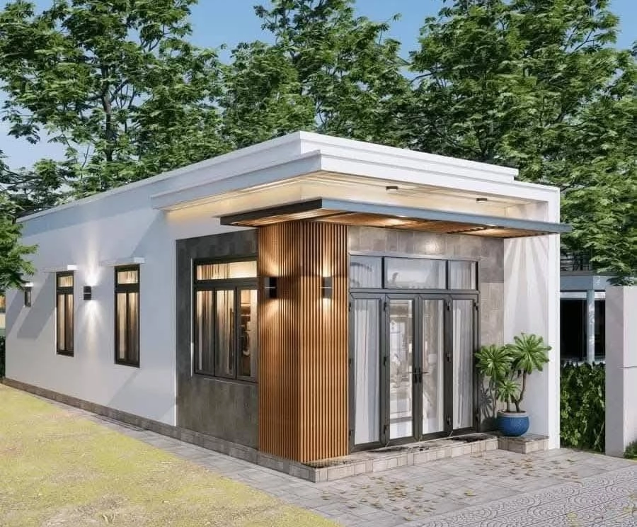 Thiết kế mẫu nhà vườn cấp 4 4 phòng ngủ cho gia đình đông người