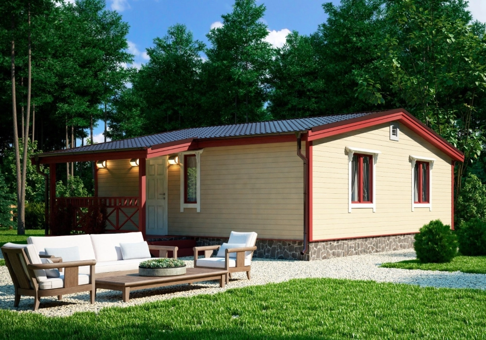 Các mẫu nhà vườn cấp 4 đơn giản lợp ngói đỏ truyền thống