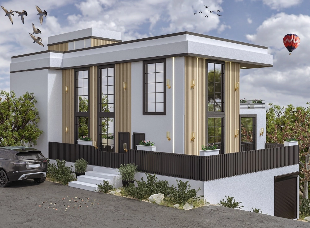 Toàn cảnh bản thiết kế nhà vườn 1000m2 rộng rãi và thoáng đãng