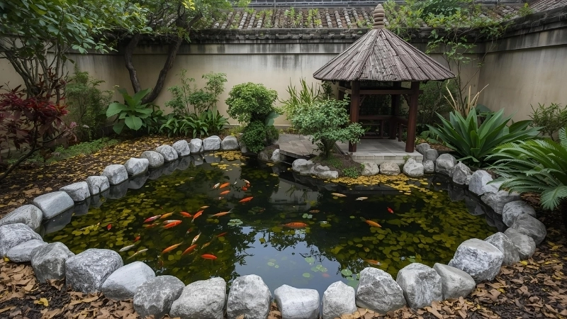 Thi công hồ cá koi sân thượng tận dụng không gian