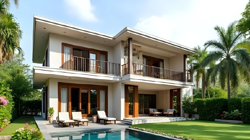 Bản vẽ kích thước bể bơi gia đình chuẩn cho nhà vườn