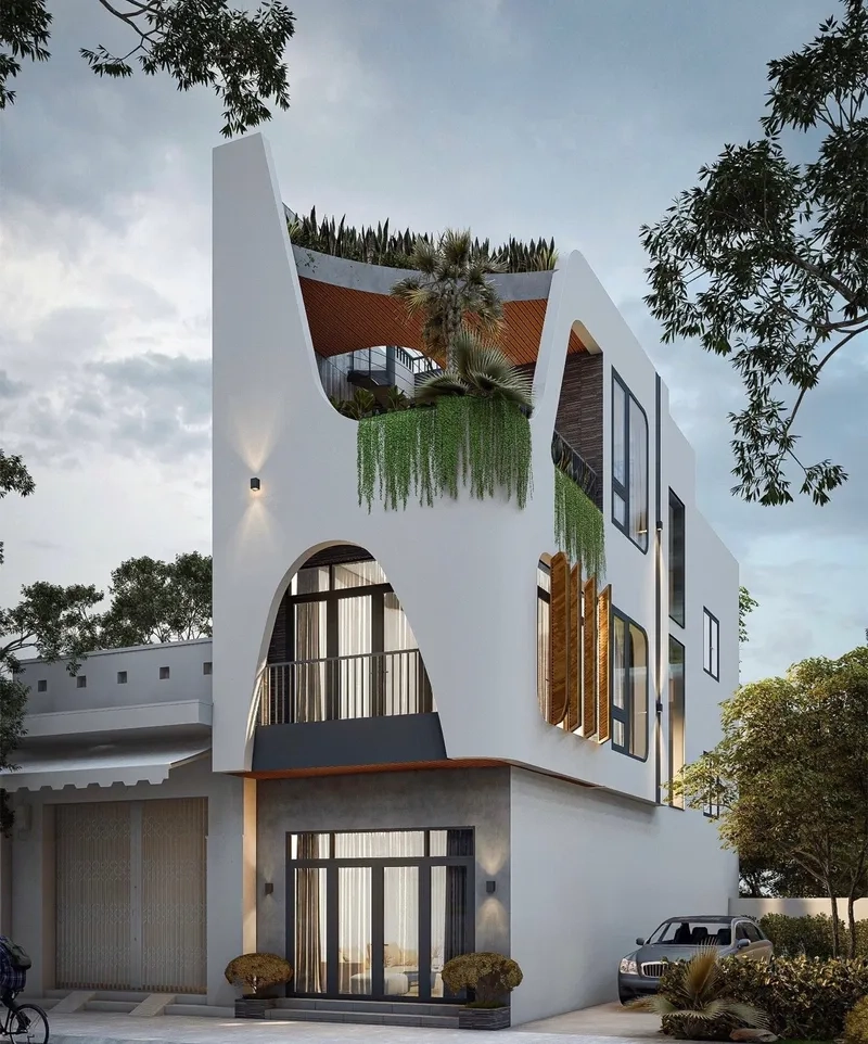 Bản vẽ chi tiết nhà phố 2 tầng