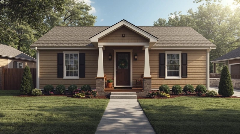 Kiểu nhà cấp 4 3 phòng ngủ phong cách hiện đại sang xịn