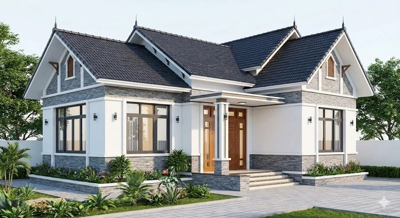 Thiết kế nhà cấp 4 3 phòng ngủ tiện nghi chuẩn sống thoải mái