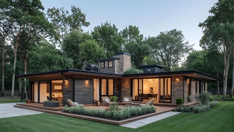 Tiện nghi tinh gọn trong nhà cấp 4 chữ L đơn giản