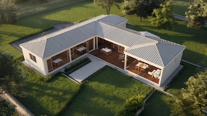 Tổ ấm rộng rãi của nhà cấp 4 chữ L 3 phòng ngủ