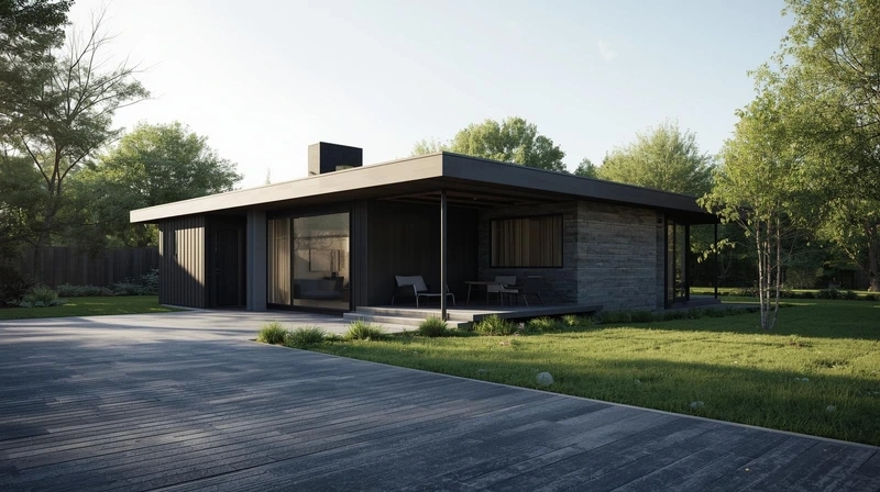 Thiết kế nhà cấp 4 diện tích nhỏ 2 phòng ngủ cho gia đình nhỏ