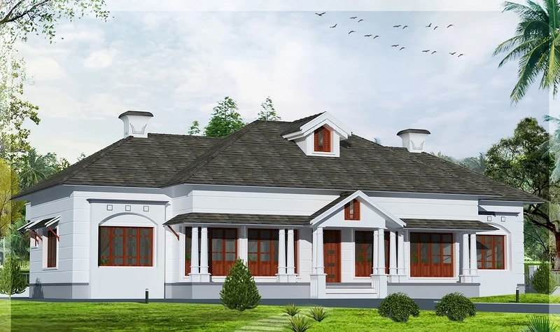 Ấn tượng nổi bật nhờ thiết kế ngoại thất nhà cấp 4 giả biệt thự