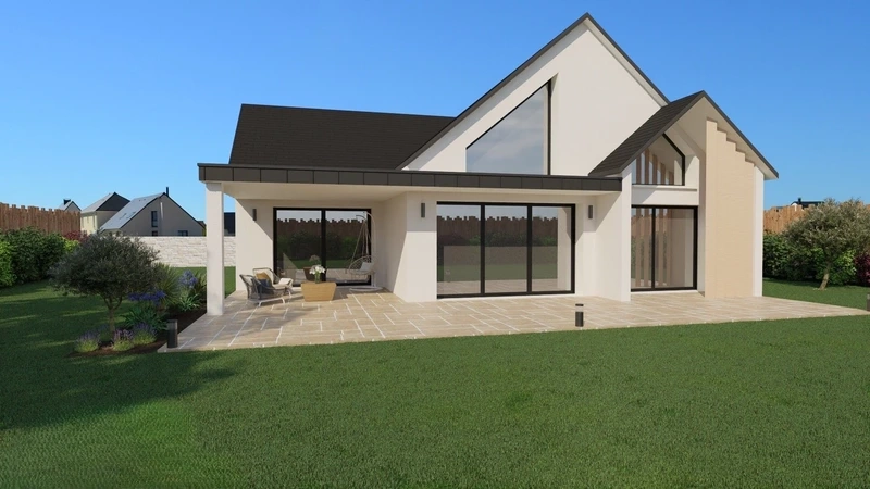 Thiết kế nhà cấp 4 giá rẻ mái thái đẹp sang nhã