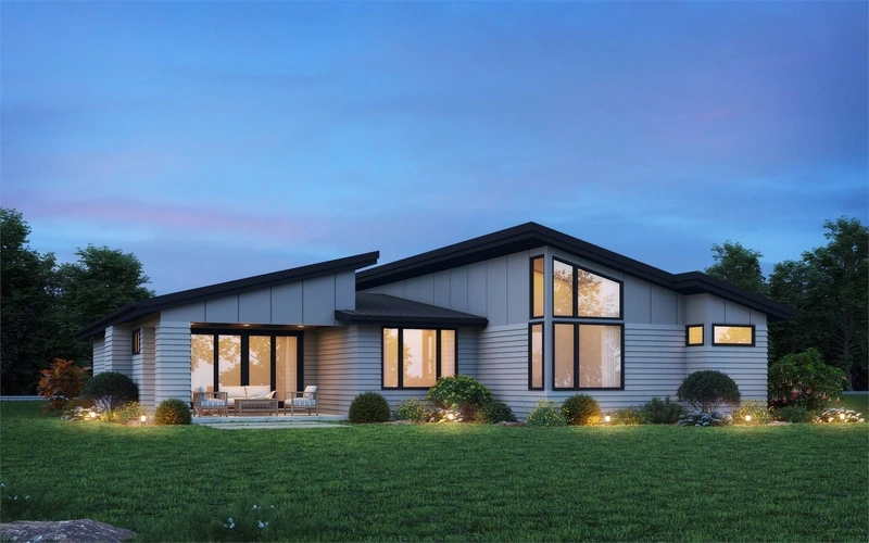 Không gian nhà cấp 4 giá rẻ có sân vườn xanh mát