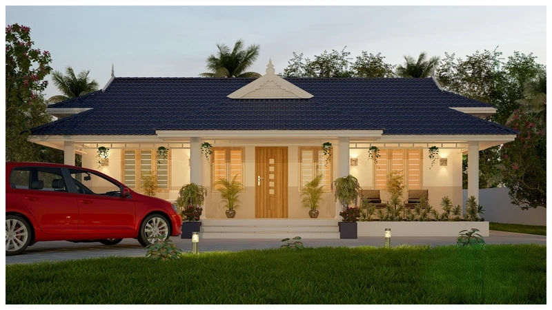 Mẫu nhà cấp 4 giá rẻ kiểu hiện đại đẹp trẻ trung