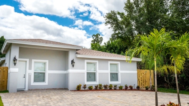 Mẫu nhà cấp 4 hiện đại mái bằng tối giản đầy phong cách