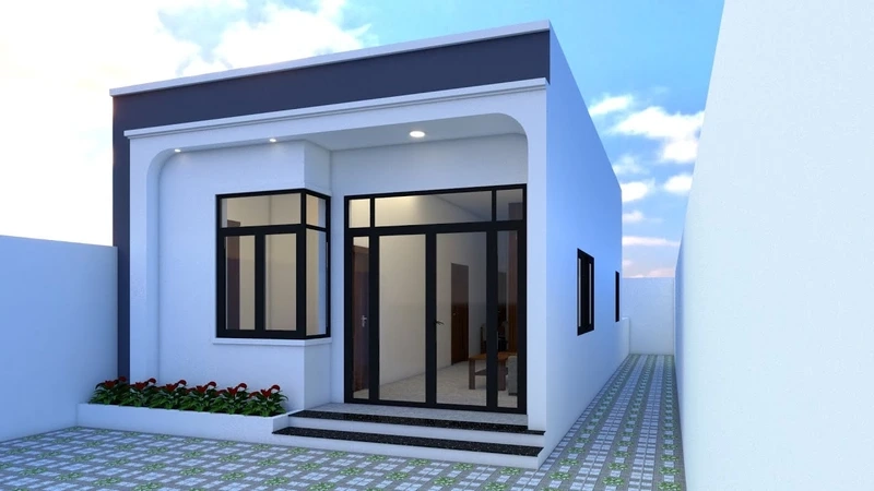 Nét cuốn hút từ nhà cấp 4 mái bằng phong cách châu âu