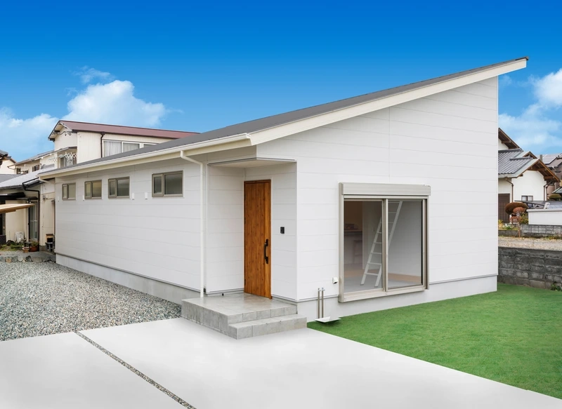 Ấn tượng hiện đại với nhà cấp 4 mái lệch mặt tiền