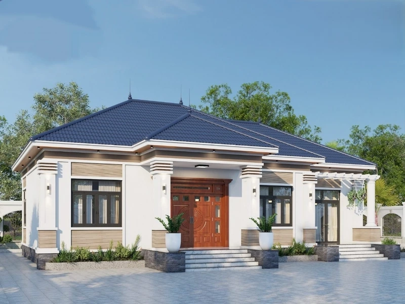 Gia đình trẻ ưa chuộng mẫu nhà cấp 4 mái nhật 3 phòng ngủ