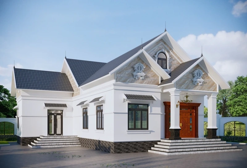 Khám phá nhà cấp 4 mái thái 4 phòng ngủ tiện nghi