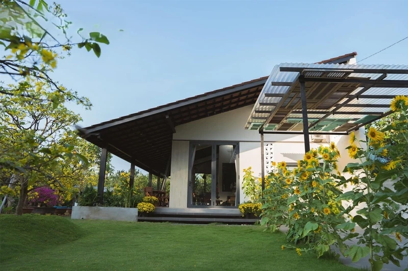 Kiểu nhà cấp 4 sân vườn nông thôn mộc mạc dễ chịu