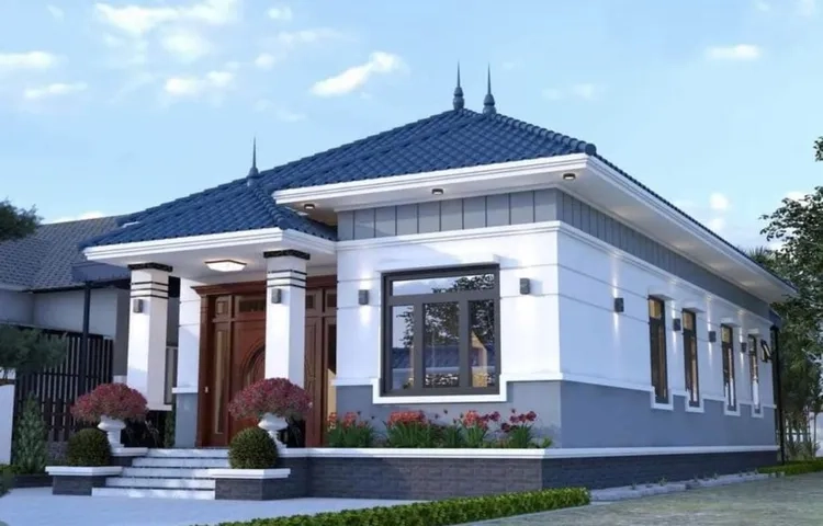 Xu hướng ảnh nhà ống 1 tầng mái thái sang trọng