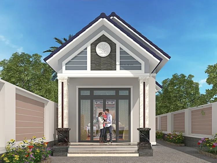 Ảnh kiểu nhà ống 1 tầng truyền thống tinh tế