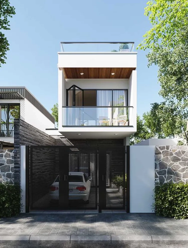 Ảnh nhà ống 2 tầng tân cổ điển tỏa vẻ sang trọng tinh tế