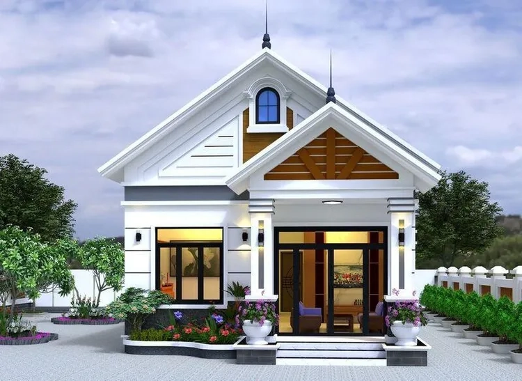 Chiêm ngưỡng hình ảnh nhà cấp 4 với sân trước rộng rãi và đẹp mắt