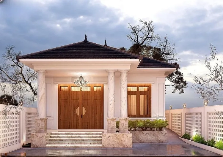 Thưởng thức hình minh họa kiểu mái bằng cấp 4 thanh thoát và sang trọng