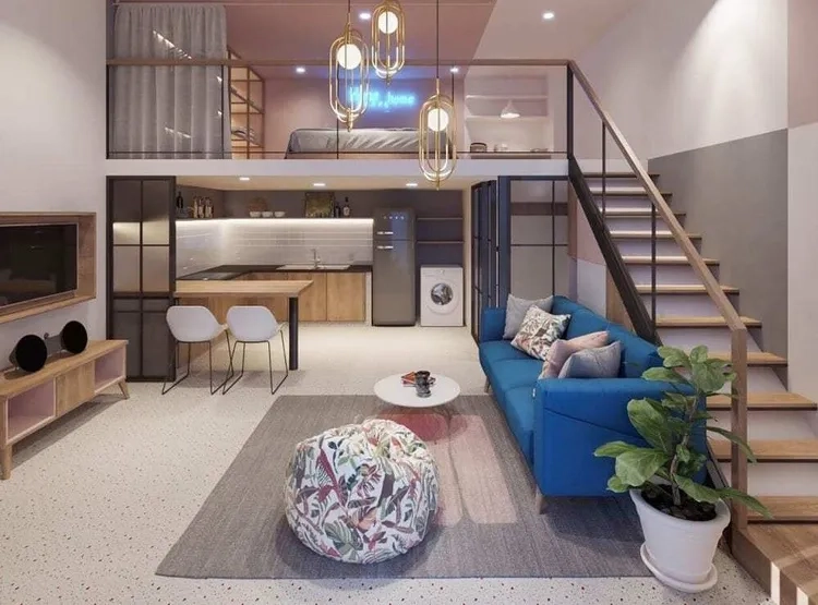 Khám phá ảnh nhà ống hiện đại với tầng lửng thông minh