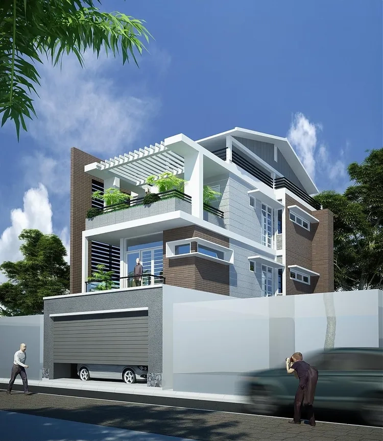 Ảnh dự án nhà ống có gara đẹp, tối ưu không gian sống và tiện ích